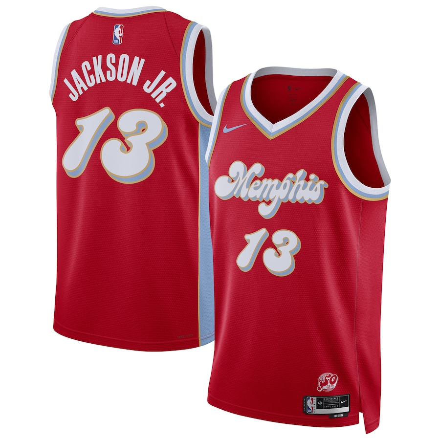 Men Memphis Grizzlies #13 Jaren Jackson Jr. Nike Red City Edition 2024-25 Swingman Player NBA Jersey->youth nfl jersey->Youth Jersey